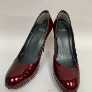 Stuart Weitzman Burgundy Patent Leather Stiletto Pumps
